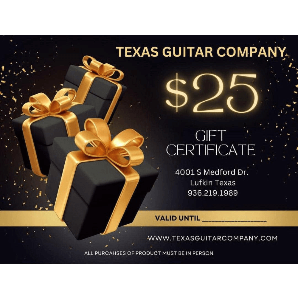 Dark Khaki texas-guitar-company-gift-card Gift Card $25.00