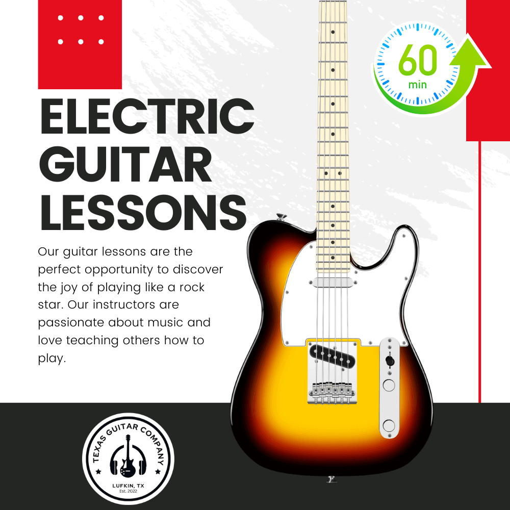 Black electric-guitar-lessons-60-minute-class Music Lessons