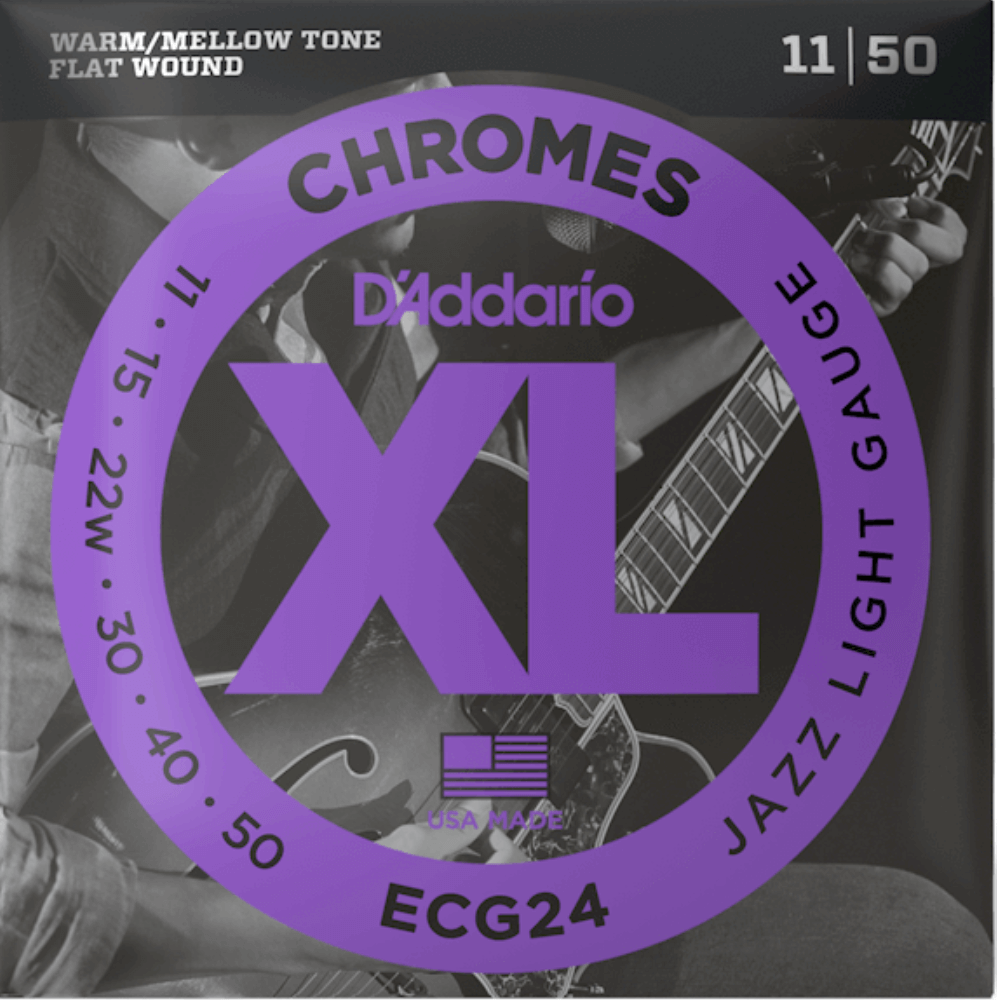 Dark Slate Gray daddario-ecg24-xl-chromes-flatwound-electric-guitar-strings-011-050-jazz-light Electric Guitar Strings