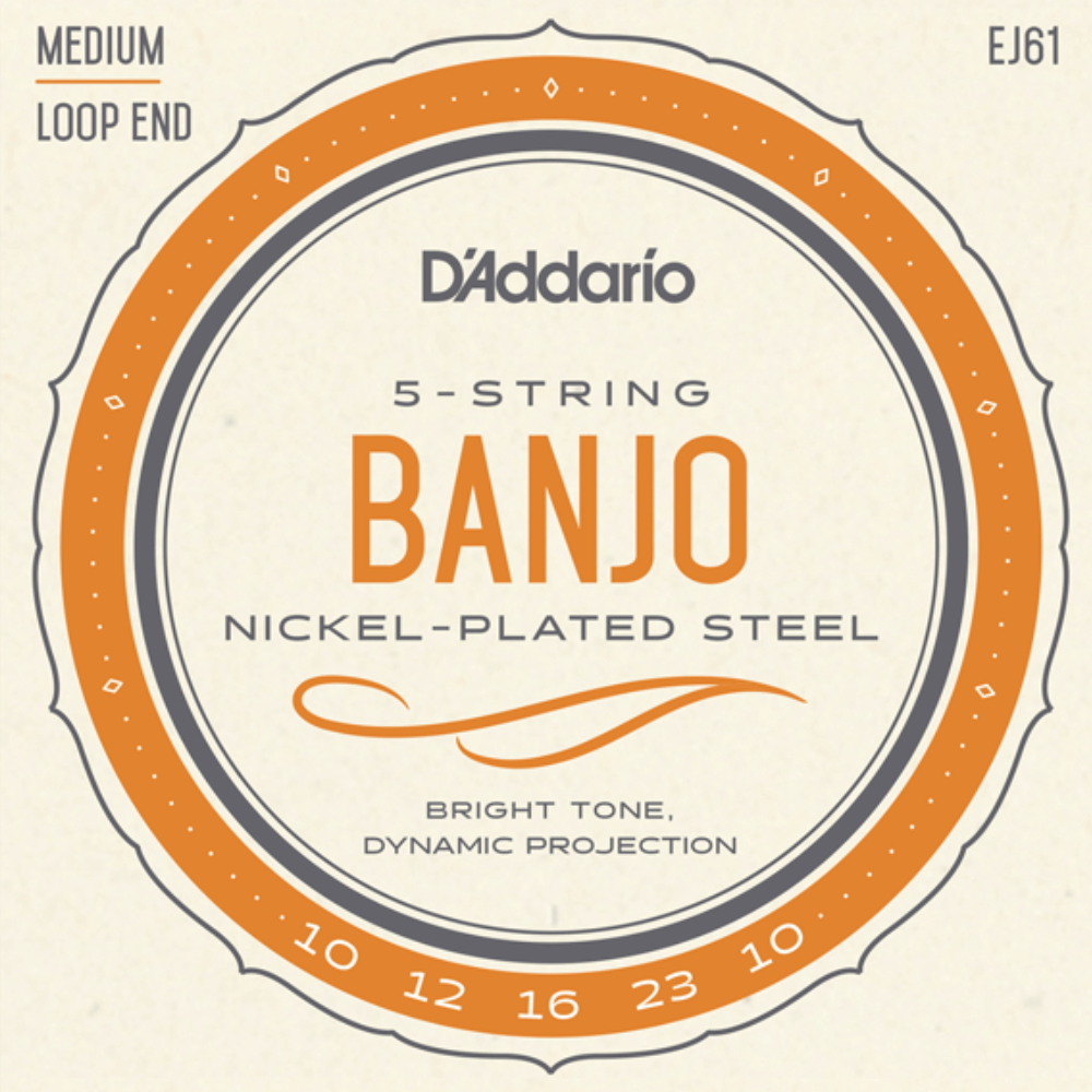Chocolate daddario-ej61-nickel-wound-banjo-strings-010-023-medium-5-string Banjo Strings