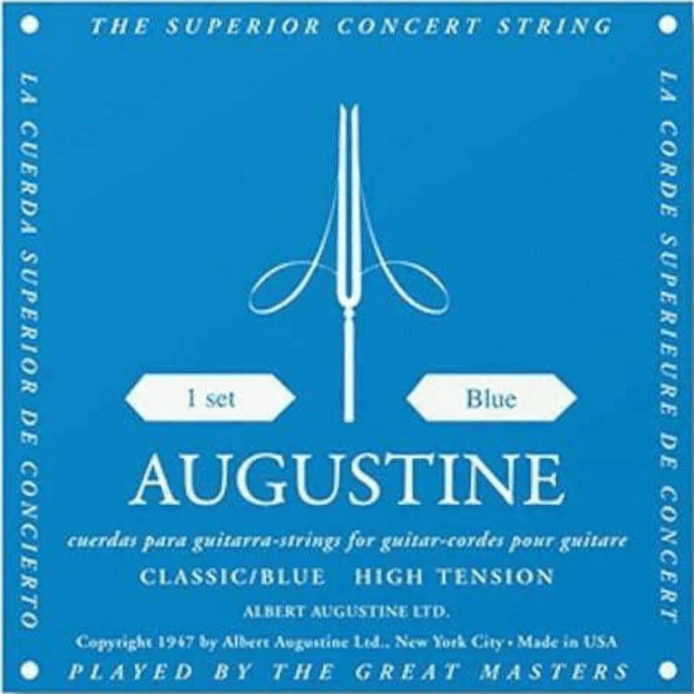 Dark Cyan augustine-guitar-strings-classical-classic-blue-high-tension-525a Classical Guitar Strings