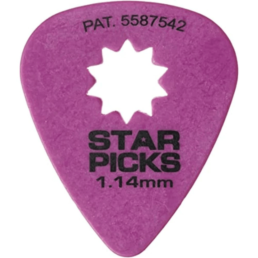 Maroon everly-star-guitar-picks-12-pack-1-14mm-super-grip-purple Guitar Picks