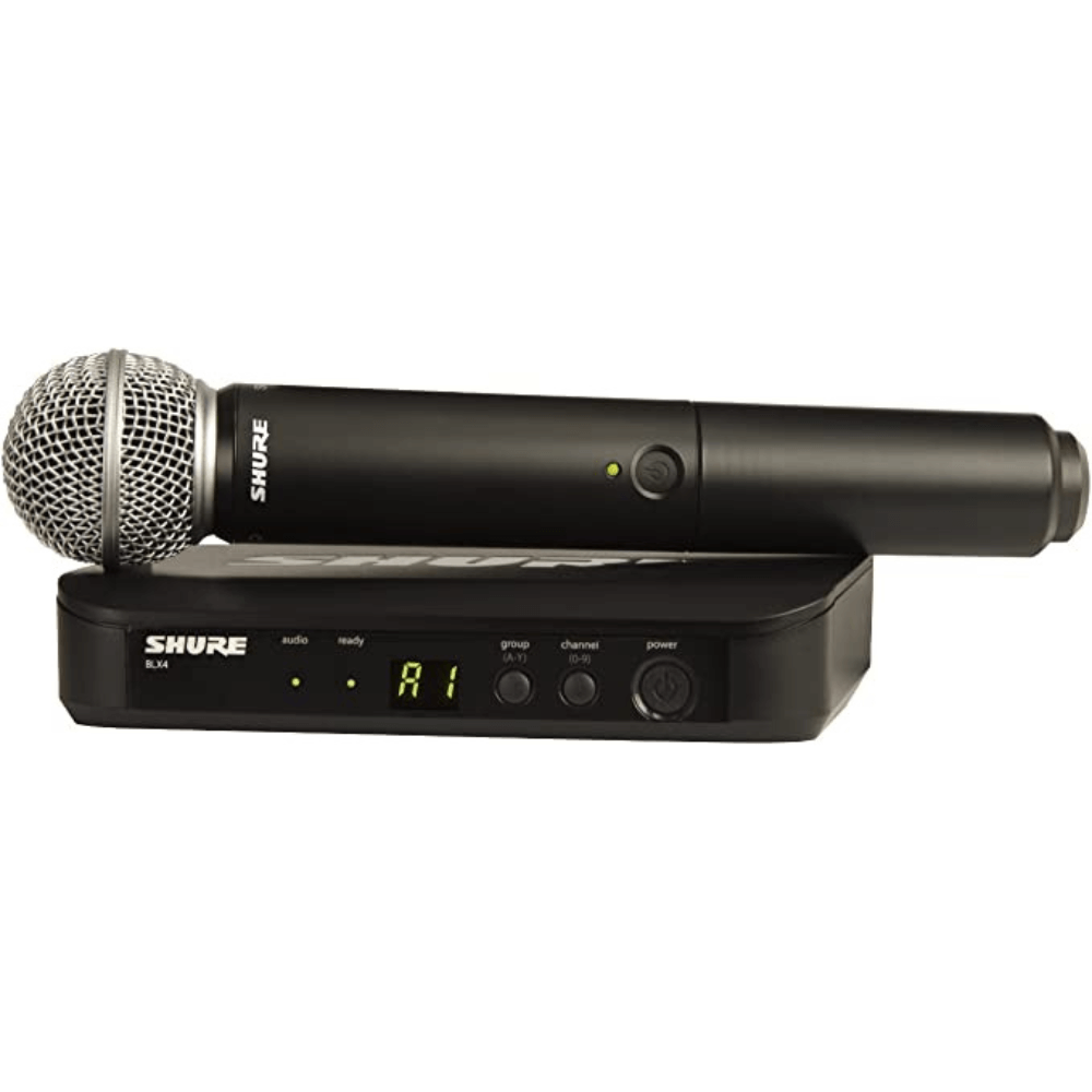 Dark Slate Gray shure-blx24-sm58-wireless-handheld-microphone-system-h10-band Microphones