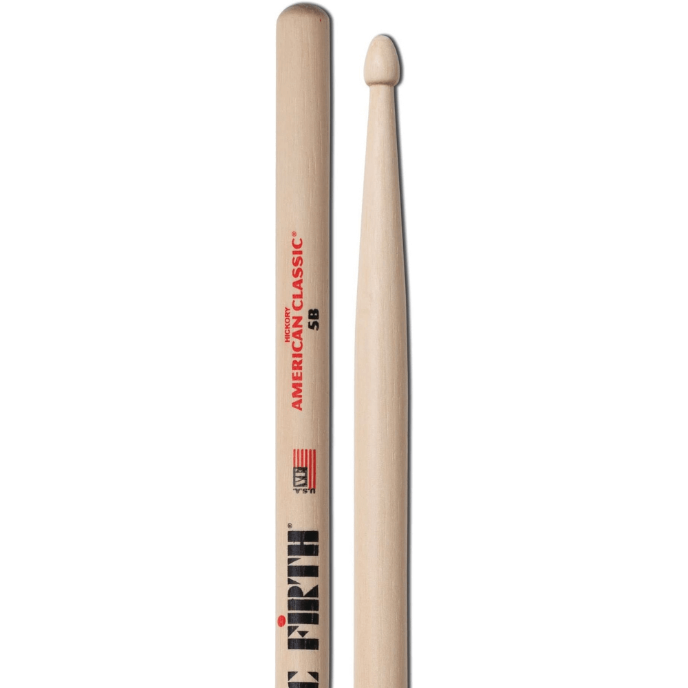Tan vic-firth-american-classic-drumsticks-5b-wood-tip Drumsticks