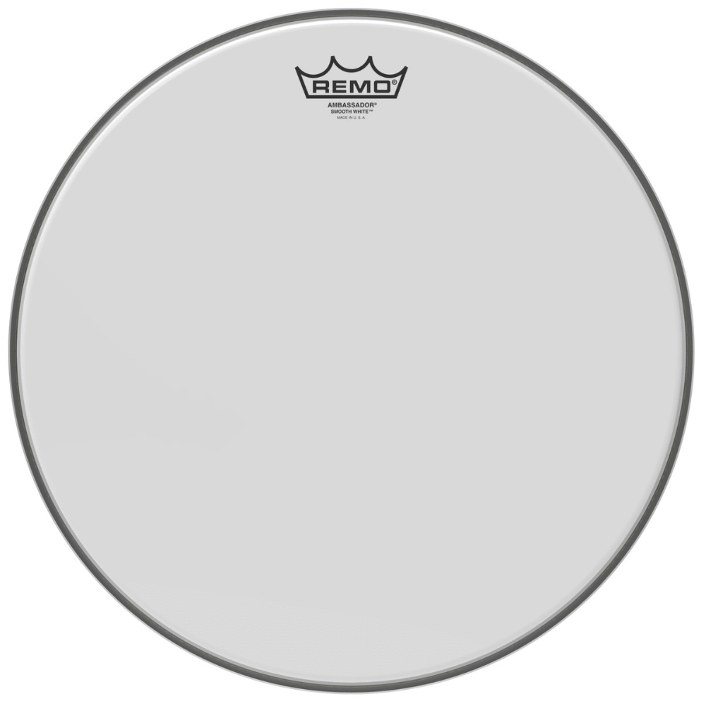 Light Gray remo-smooth-white-ambassador-batter-drumhead-15-in Drum Heads