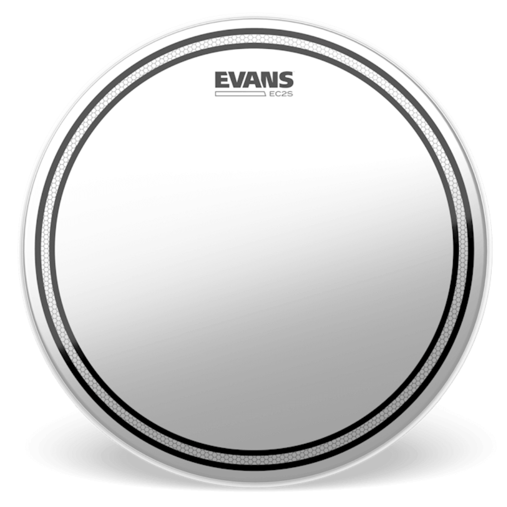 Light Gray evans-ec2-frosted-drumhead-14-inch Drum Heads