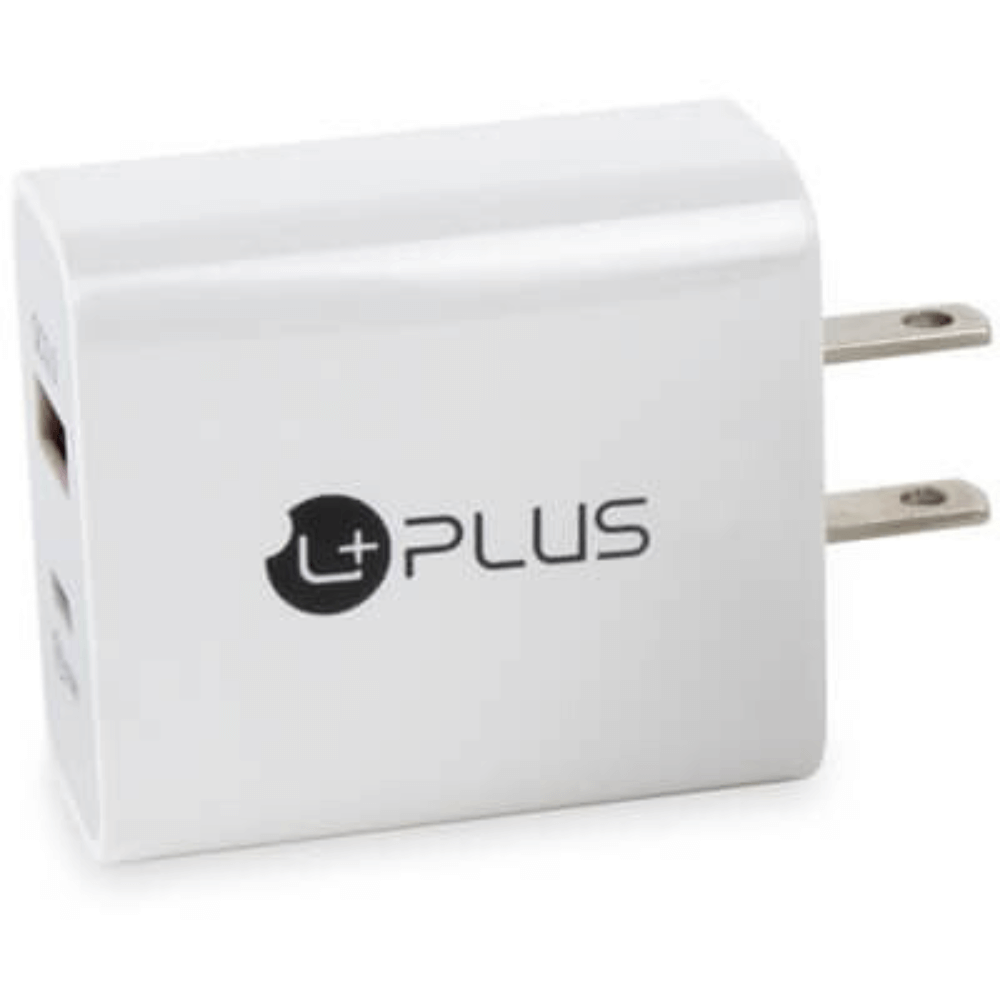 Light Gray uplus-dual-fast-charging-adapter Wall Charger