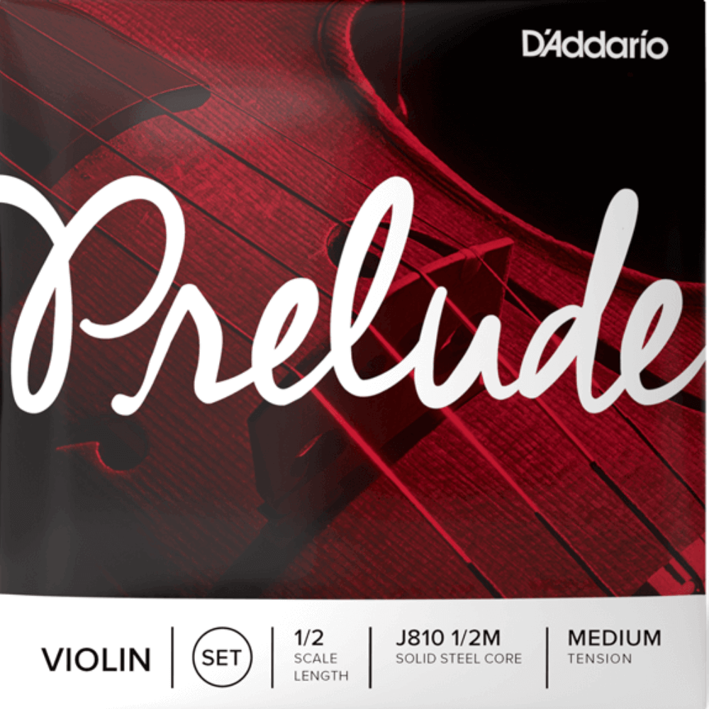 Black daddario-j810-prelude-violin-string-set-1-2-size Violin Strings