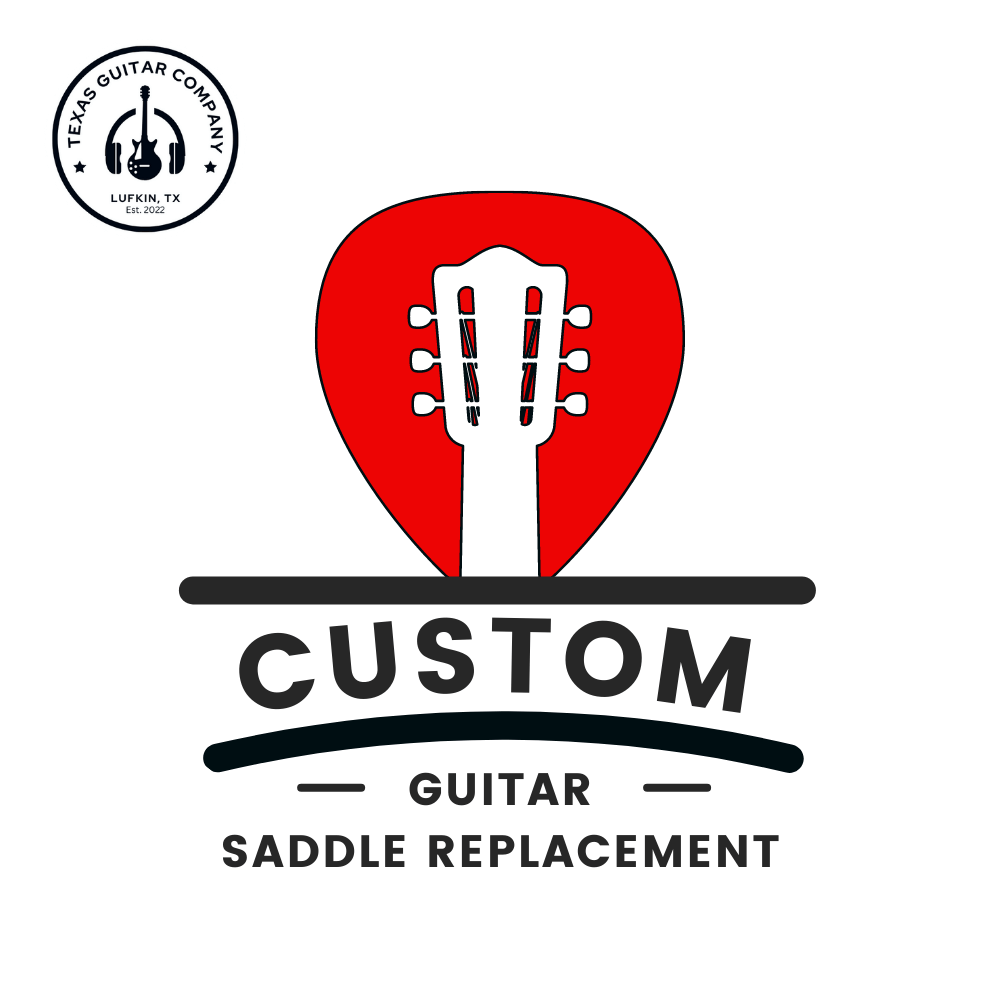 Red custom-guitar-saddle-replacement-labor Instrument Repair