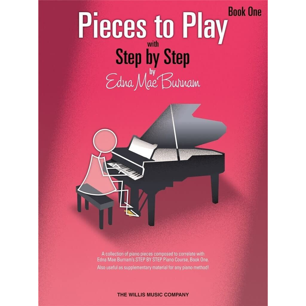 Maroon edna-mae-burman-step-by-step-pieces-to-play-book-1 Piano Books