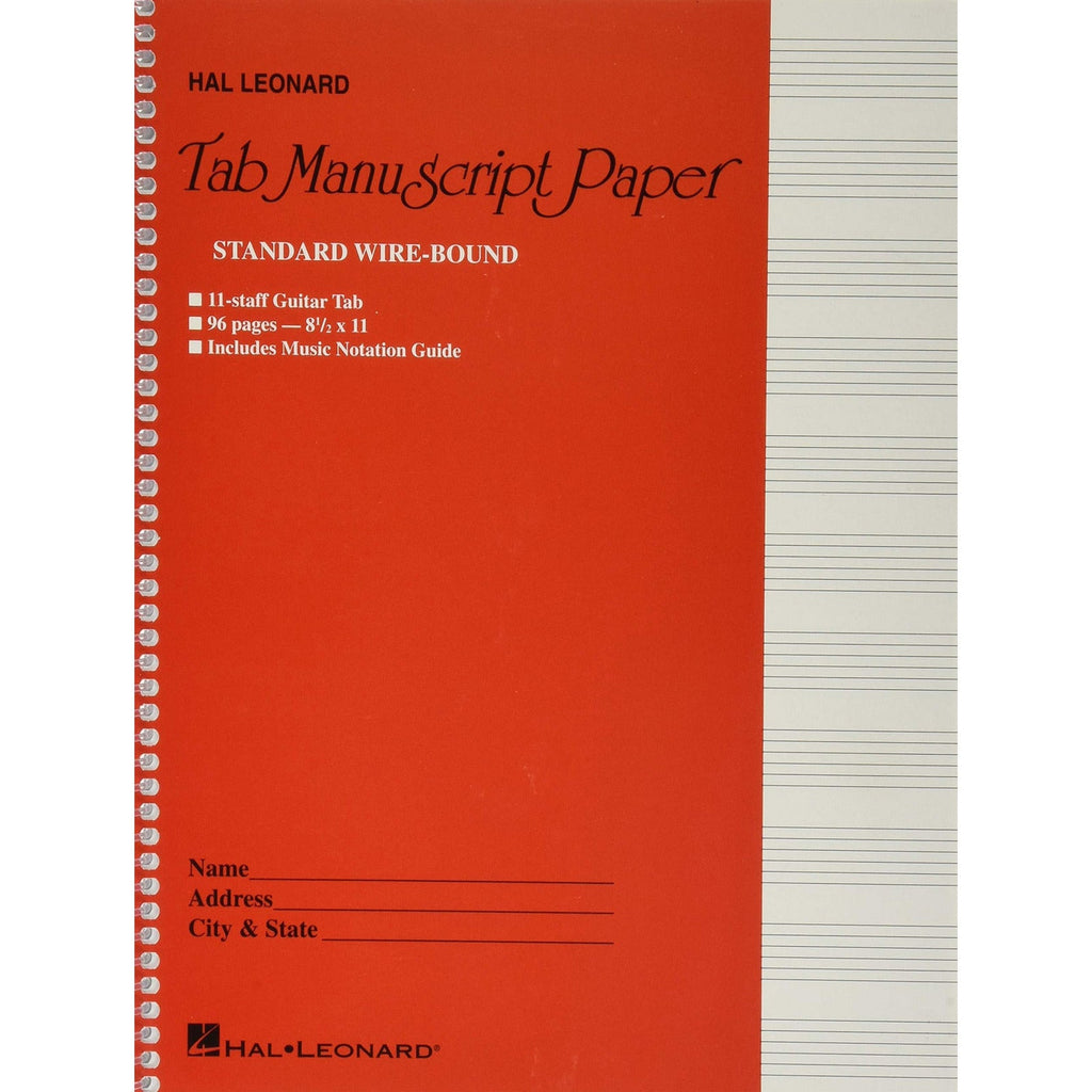 Firebrick hal-leonard-guitar-tablature-manuscript-paper-wire-bound Manuscript Paper Books