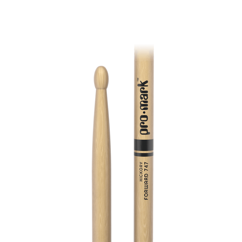 Tan promark-classic-forward-drumsticks-747-rock-hickory-wood-tip-tx747w Drumsticks