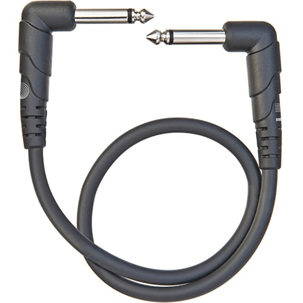Dark Slate Gray daddario-pw-cgtp-105-classic-series-pedalboard-patch-cable-right-angle-to-right-angle-6-inch Instrument Cables